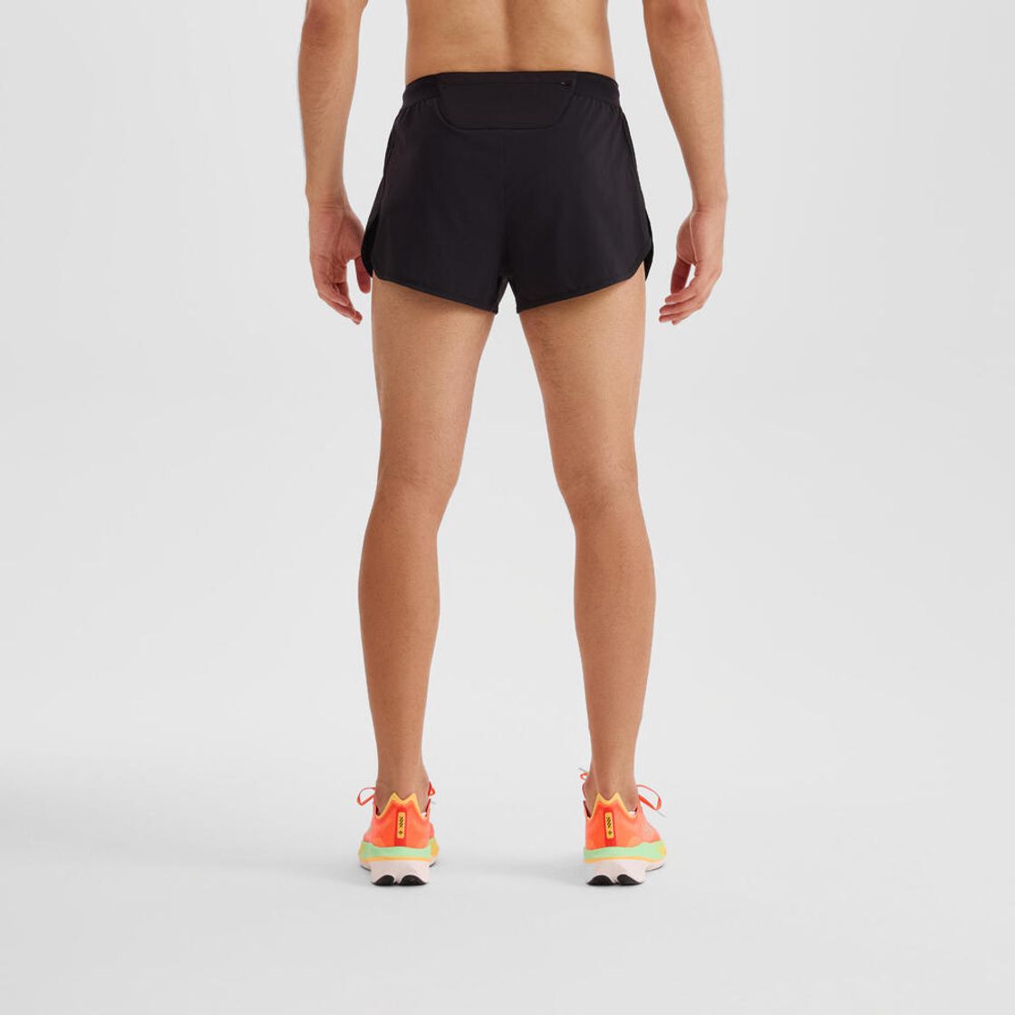 데카트론 남성 3인치 러닝 쇼츠 500 스플릿(브리프 내장) 스모크 블랙(DECATHLON Men's 3" Running Shorts 500 Split (Built-in Briefs) Smoke Black) - 2