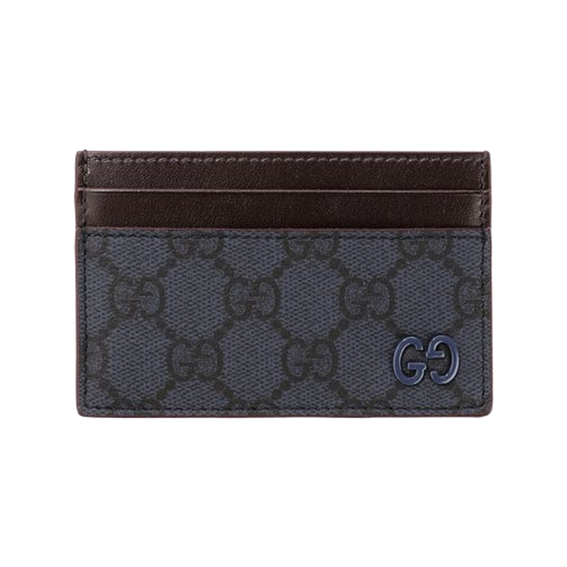 768248-FAFBE-8446 Gucci Bi-Color GG Card Case Navy