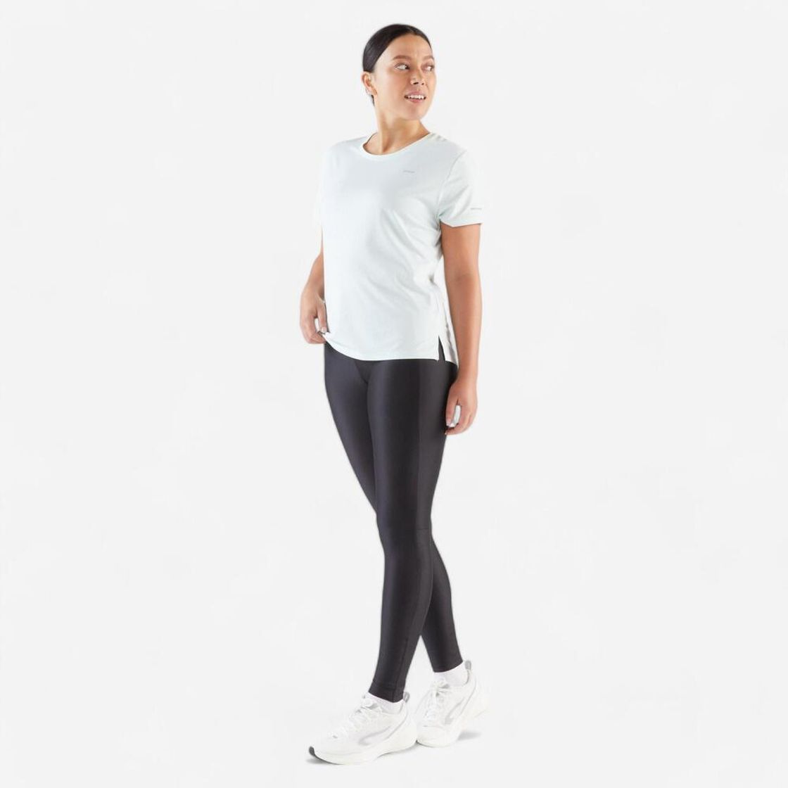 데카트론 여성 러닝 레깅스 런 드라이 100 스모크 블랙(DECATHLON Women's Running Leggings Run Dry 100 Smoked Black) - 3