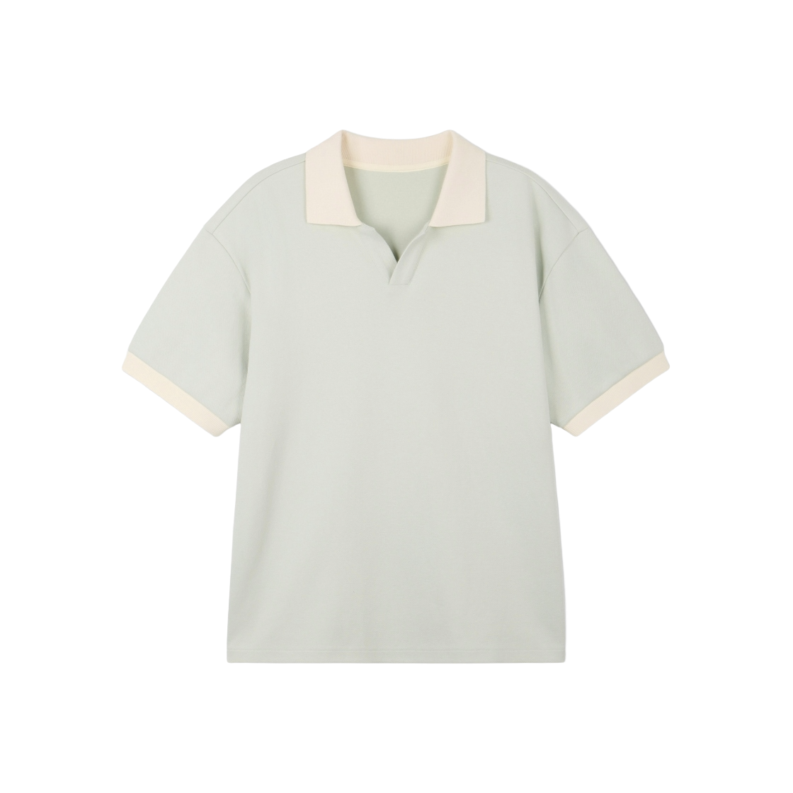 티엔지티 콘트라스트 슬릿넥 티셔츠 피스타치오그린(TNGT Contrast Slit Neck Tee Pistachio Green) - 1