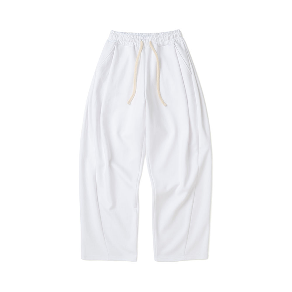 니티드 커브드 트레이닝 팬츠 화이트(Knitted Curved Training Pants White)