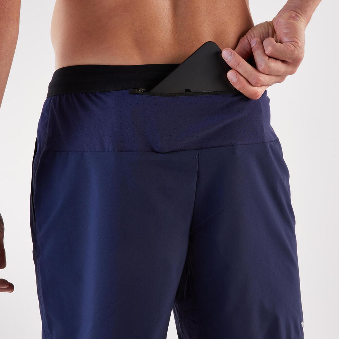 데카트론 남성 8인치 러닝 경량 쇼츠 런 드라이 플러스 500 스틸 블루(DECATHLON Men's 8" Running Lightweight Shorts Run Dry Plus 500 Steel Blue) - 7