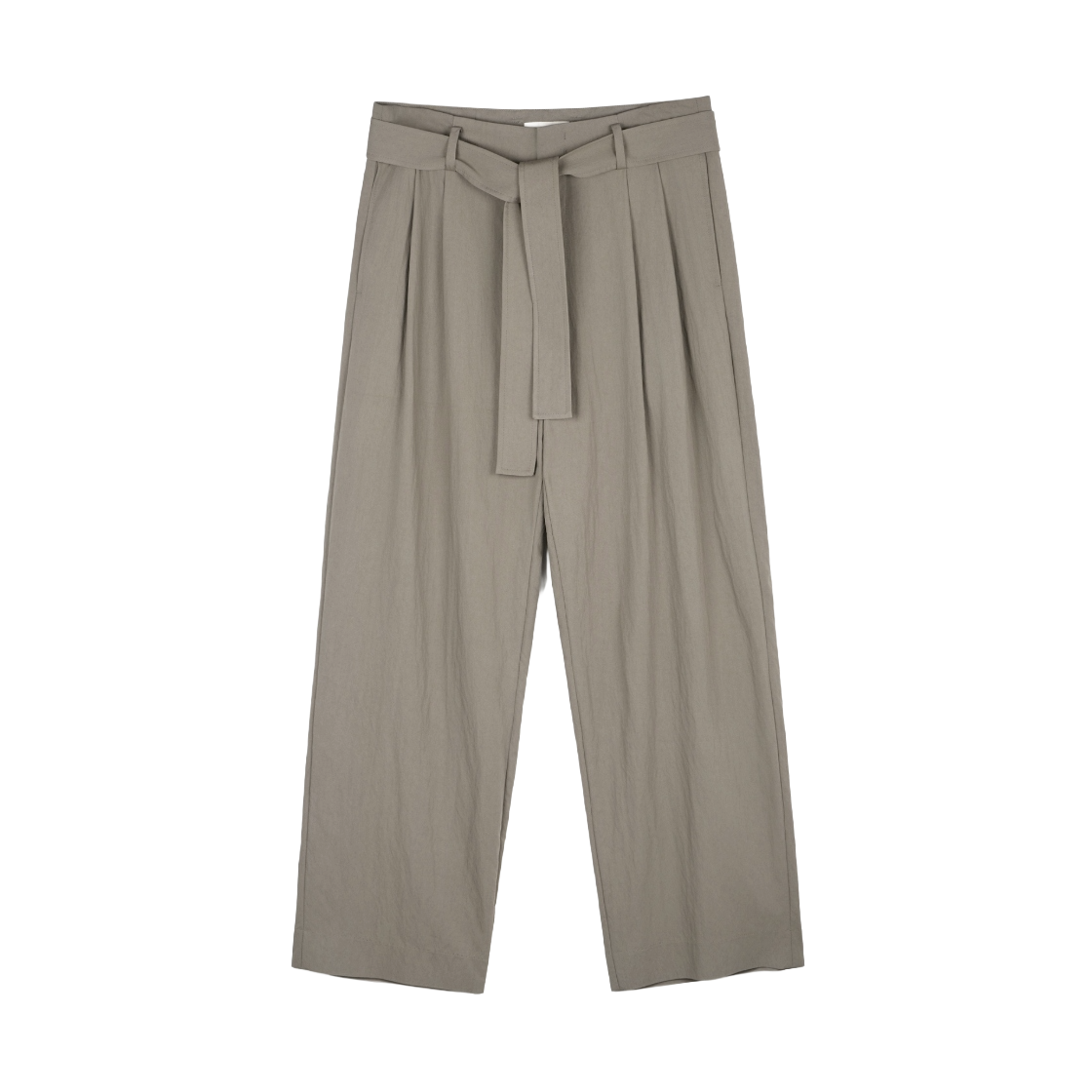 티엔지티 와이드 비스코스 벨트 팬츠 카키(TNGT Wide Viscose Belted Pants Khaki) - 1