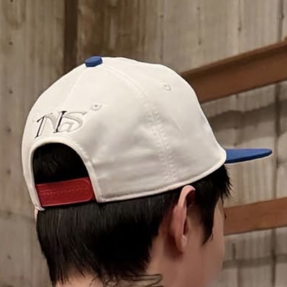 Saint Mxxxxxx x NaS Cap White/Blue - 25AW 착용 스타일 - 2
