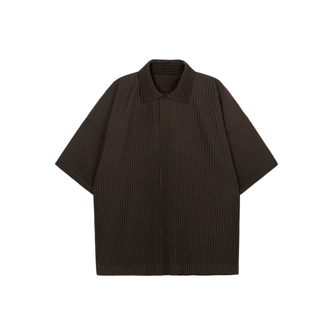 티엔지티 요요기 플리츠 폴로 티셔츠 브라운(TNGT Yoyogi Pleats Polo Brown) - 1