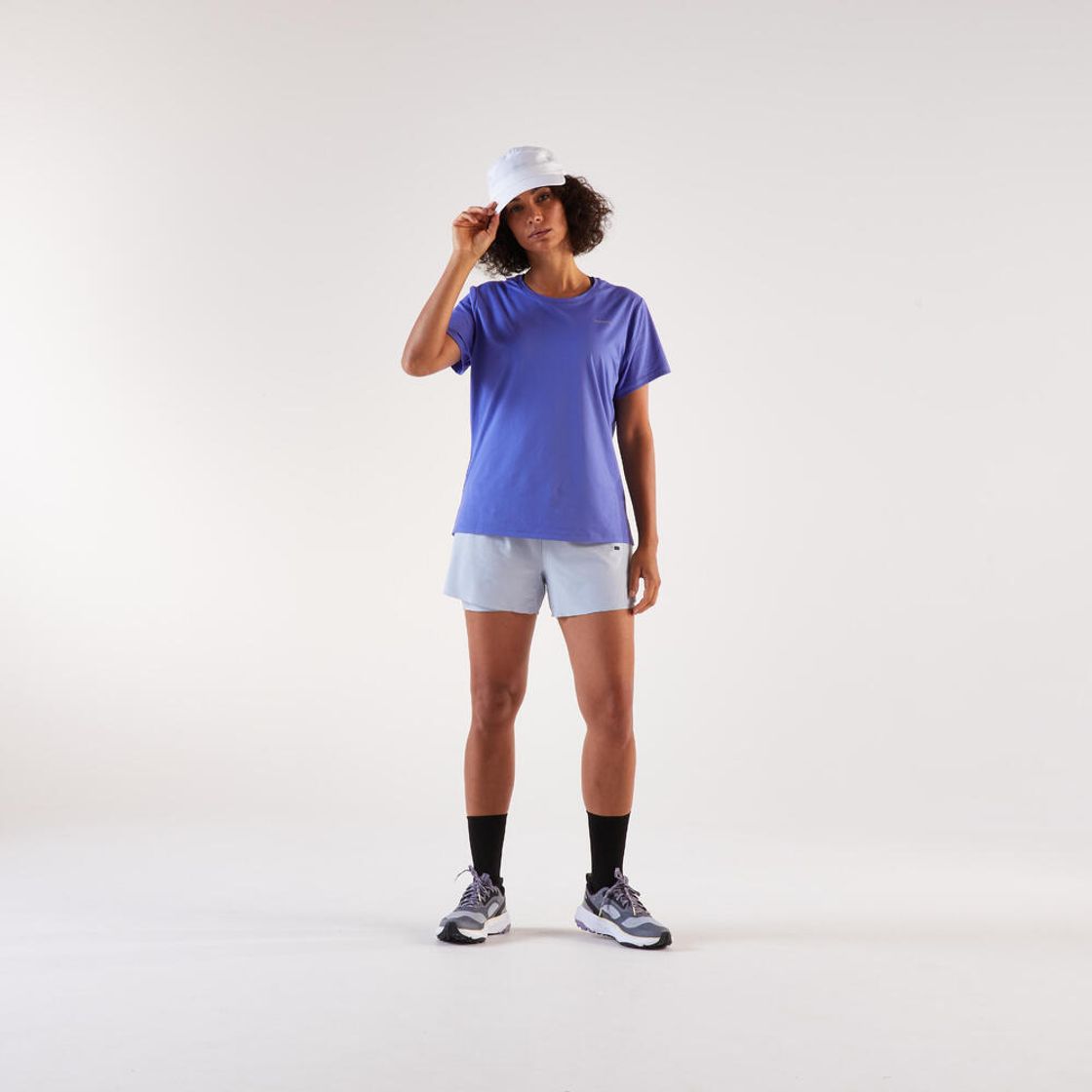 데카트론 여성 러닝 반팔 티 런 드라이 500 스톰 퍼플(DECATHLON Women's Running Short-Sleeved T-Shirt Run Dry 500 Storm Purple) - 3