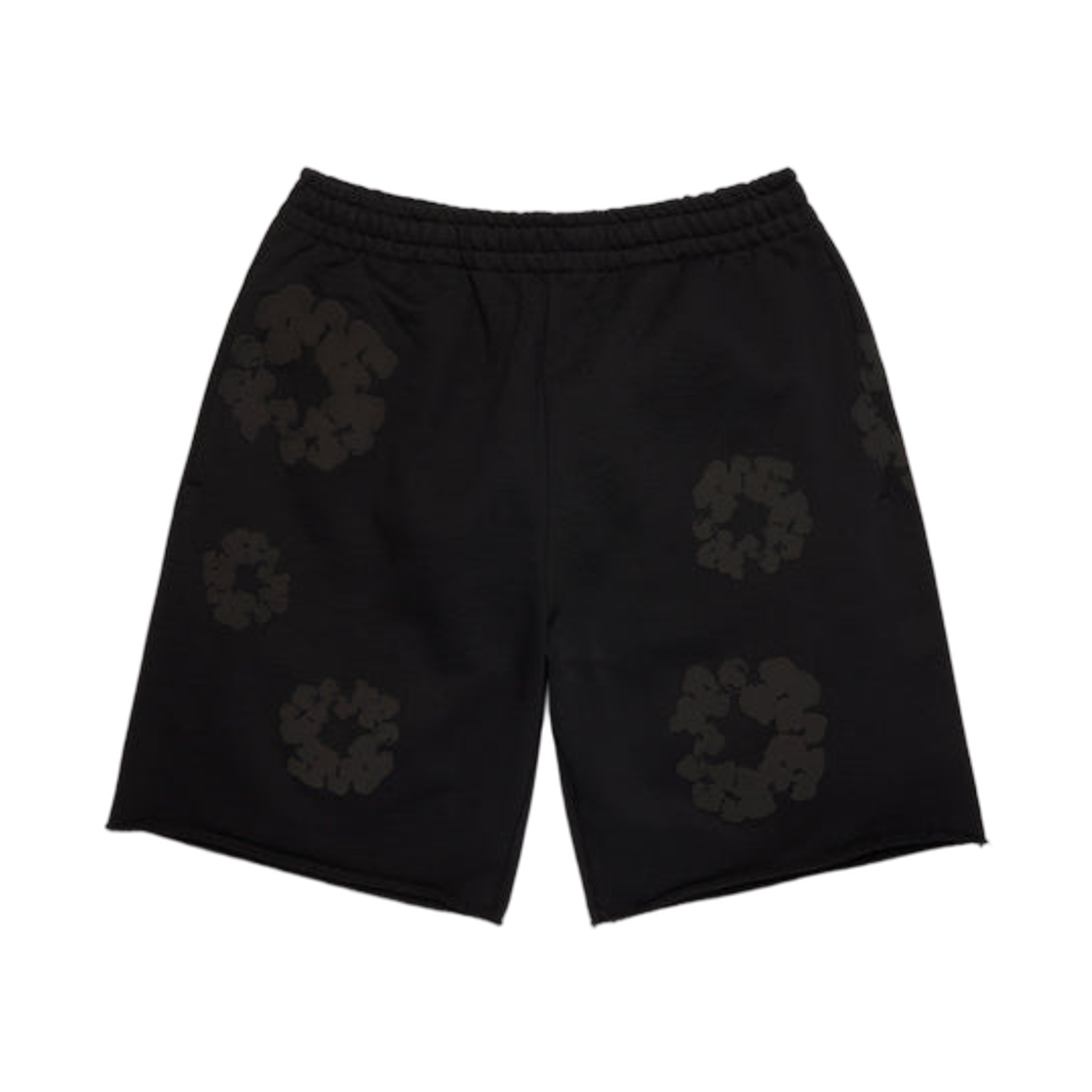 데님 티어스 모노 코튼 리쓰 스웨트쇼츠 블랙(Denim Tears Mono Cotton Wreath Sweatshorts Black) - 1