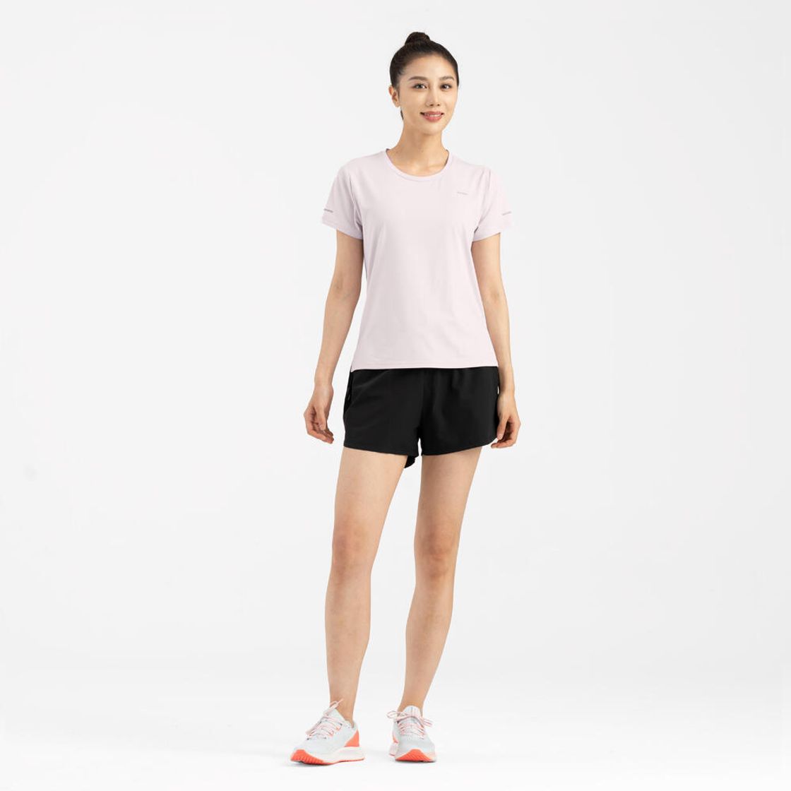데카트론 여성 3인치 러닝 경량 쇼츠 런 드라이 500 스모크 블랙(DECATHLON Women's 3" Running Lightweight Shorts Run Dry 500 Smoke Black) - 9