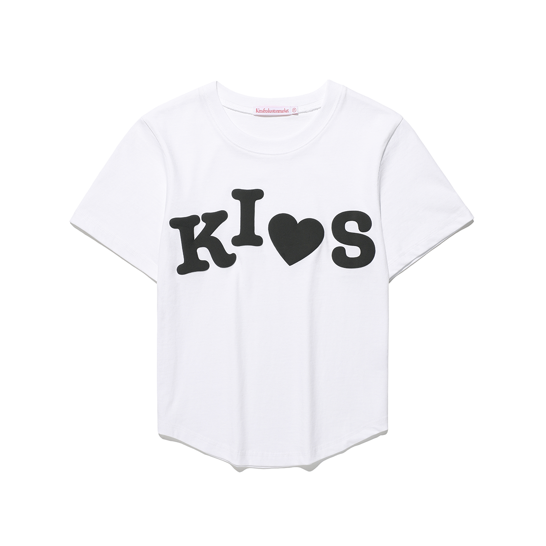 KIB6MFT503AWH Kims Fresh Cotton Market Bumpy Kiss Logo Tee White