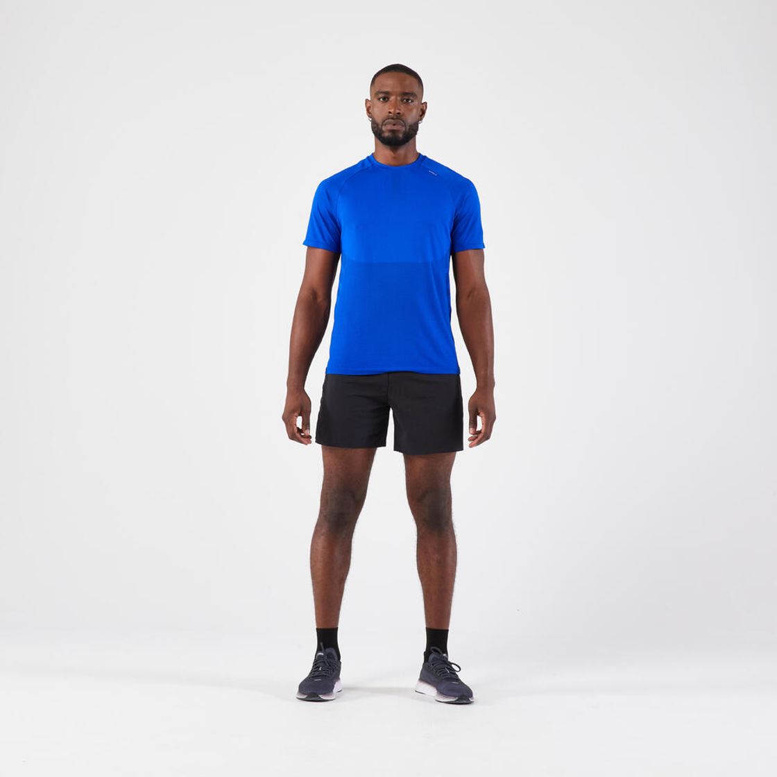 데카트론 남성 6인치 러닝 쇼츠 컴포트 500(브리프 내장) 스모크 블랙(DECATHLON Men's 6" Running Shorts Comfort 500 (Built-in Briefs) Smoke Black) - 6