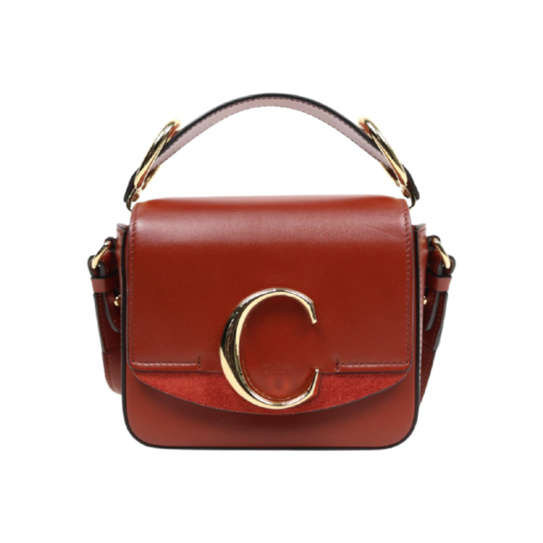 끌로에 브라운 레더 미니 C 토트백 C-A51876(Chloe Brown Leather Mini C Tote Bag C A51876) - 1