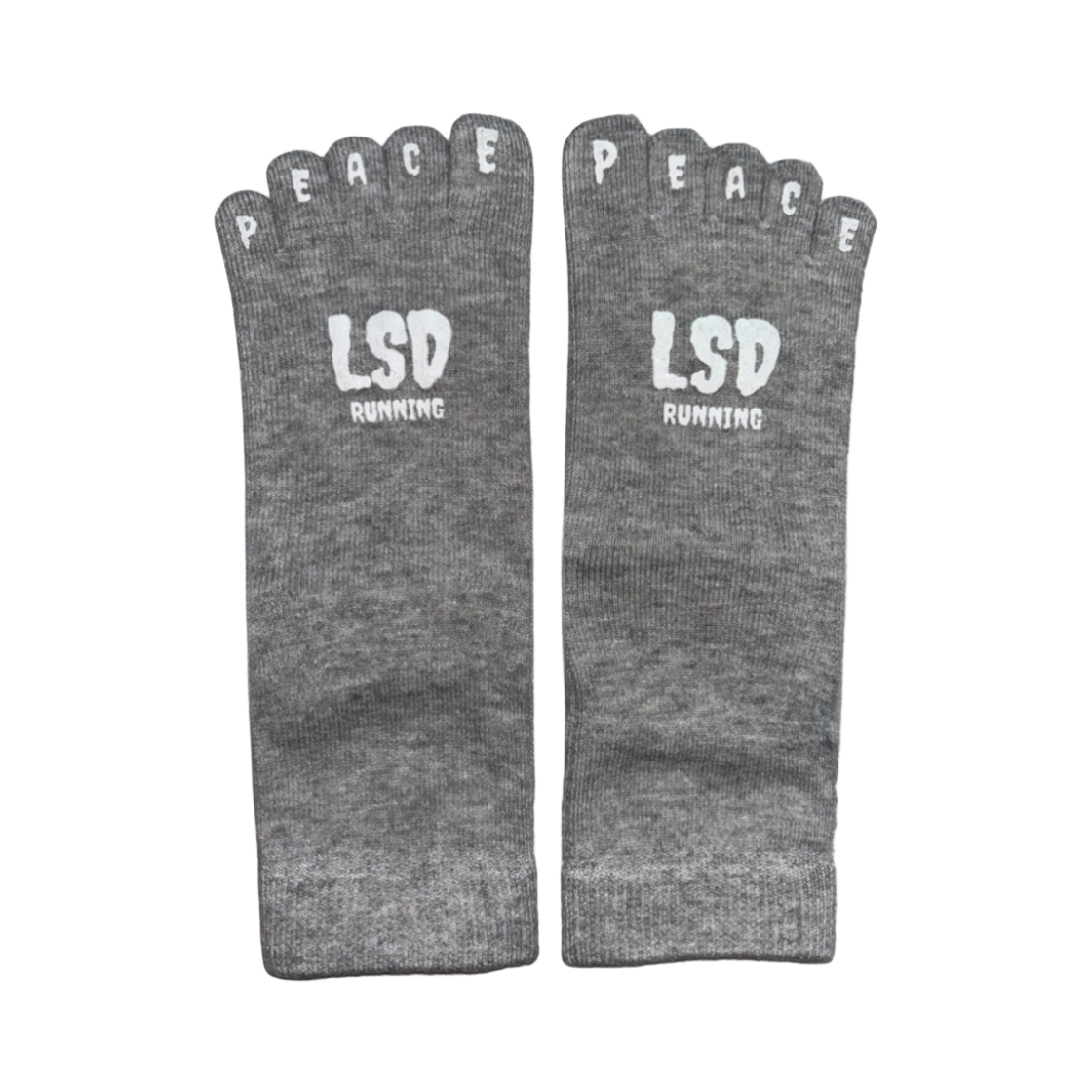 디스클로즈 004 엘에스디 피스 토 삭스 크루 그레이(DISCLOSE 004 Lsd Peace Toe Socks Crew Grey)