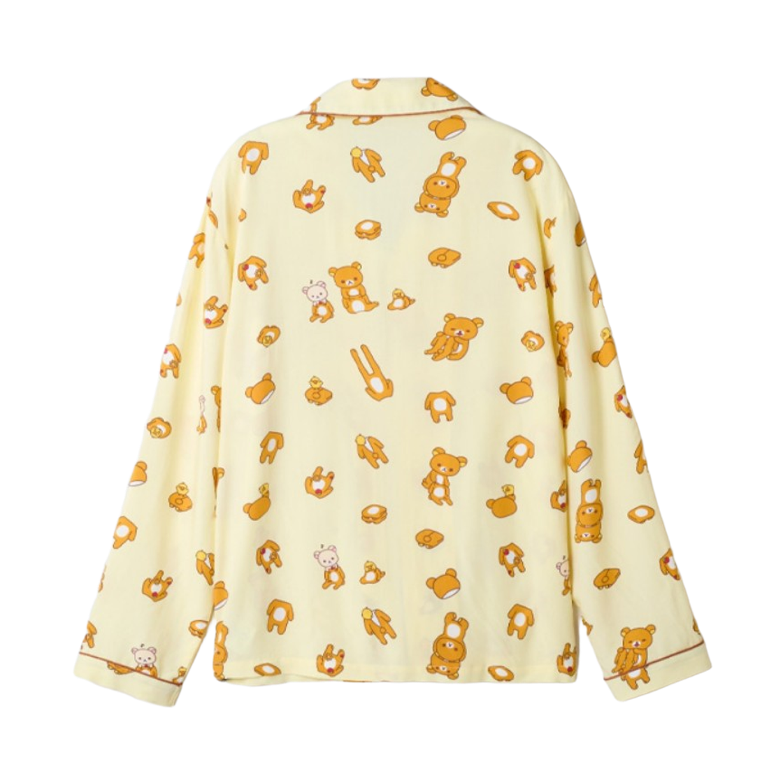 스파오 x 리락쿠마 쿠마들의 자유시간 롱슬리브 파자마 옐로우(Spao x Rilakkuma Kuma’s Free Time Long Sleeve Pajama Yellow) - 3