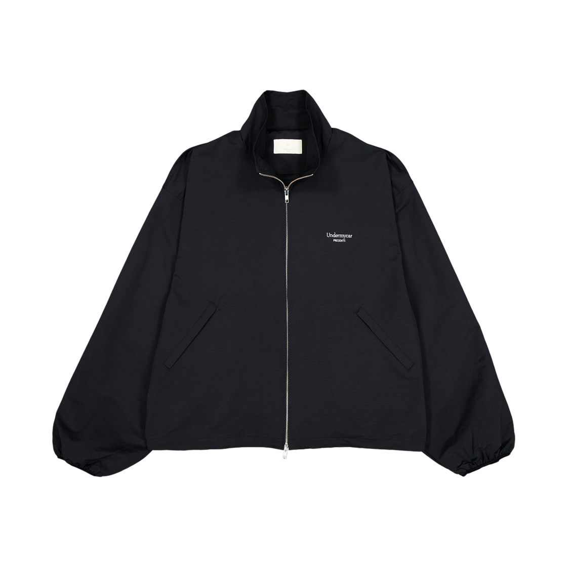 언더마이카 무.177 클래식 로고 벌룬 윈드브레이커 집업 블랙(Undermycar Mu.177 Classic Logo Balloon Windbreaker Zip-up Black) - 1