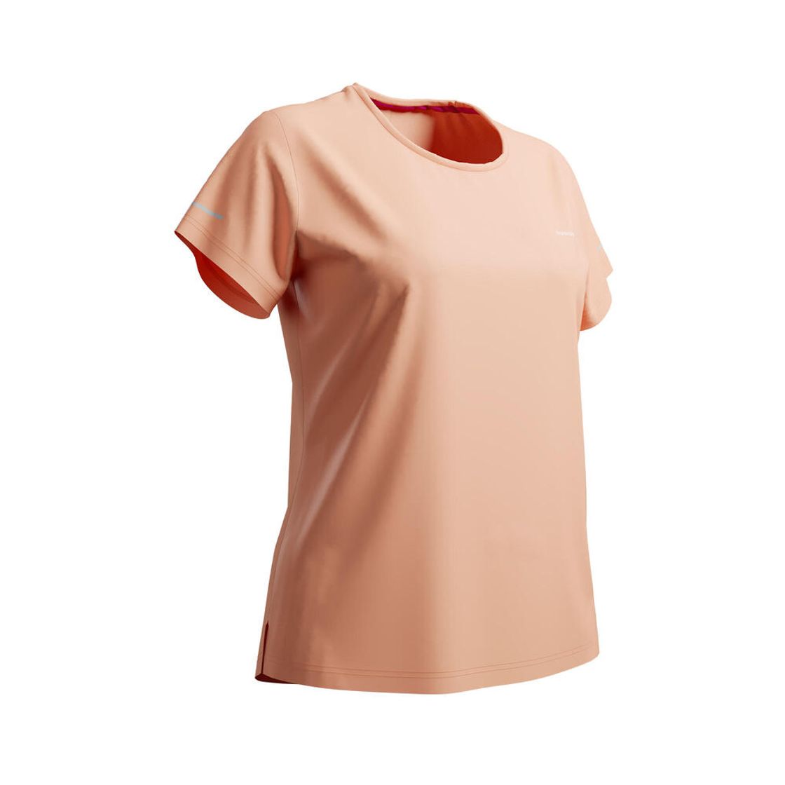 데카트론 여성 러닝 반팔 티 런 드라이 500 피치 오렌지(DECATHLON Women's Running Short-Sleeved T-Shirt Run Dry 500 Peach Orange) - 2