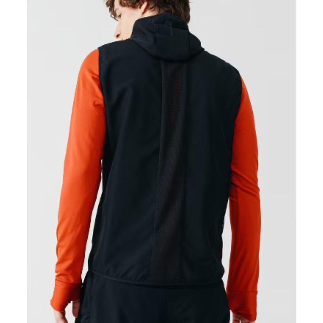 데카트론 남성 러닝 윈드 조끼 런 100 스모크 블랙(DECATHLON Men's Running Wind Vest Run 100 Smoke Black) - 2