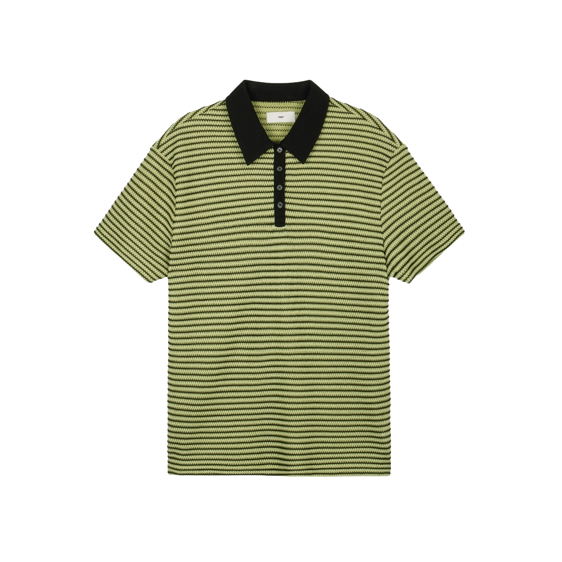티엔지티 크로셰 스트라이프 폴로 티셔츠 라이트그린(TNGT Crochet Striped Polo Light Green) - 1