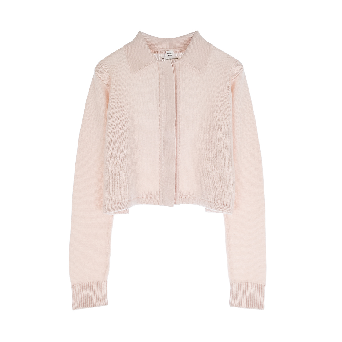 IT6PN32GB58A Hermes 26SS Cashmere Short Shirt Cardigan Rose Palomino (6HA0336)