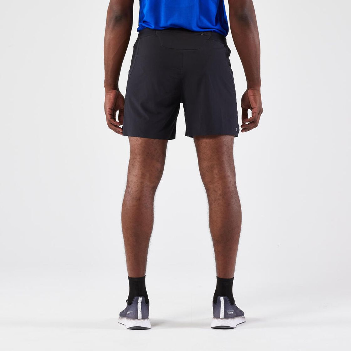 데카트론 남성 6인치 러닝 쇼츠 컴포트 500(브리프 내장) 스모크 블랙(DECATHLON Men's 6" Running Shorts Comfort 500 (Built-in Briefs) Smoke Black) - 10