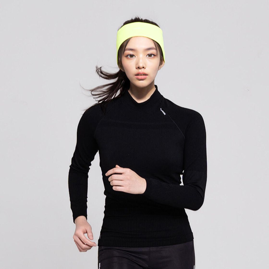 데카트론 여성 러닝 심리스 긴팔 티 런 스킨케어 500 스모크 블랙(DECATHLON Women's Running Seamless Long-Sleeved T-Shirt Run Skincare 500 Smoke Black) - 2