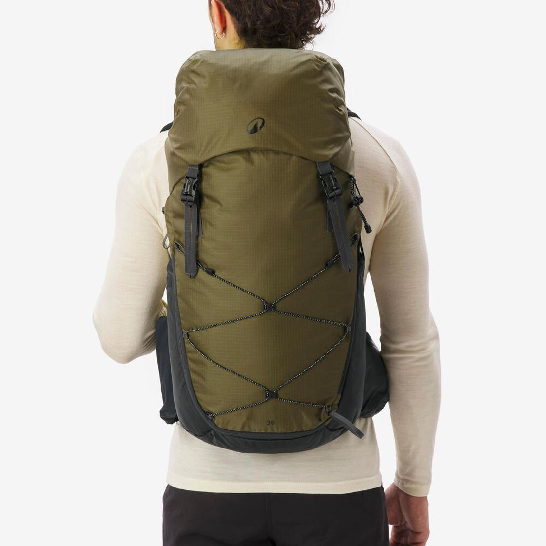 데카트론 하이킹 백팩 38L MH900 골든 올리브 그린(DECATHLON Hiking Backpack 38L MH900 Golden Olive Green) - 3