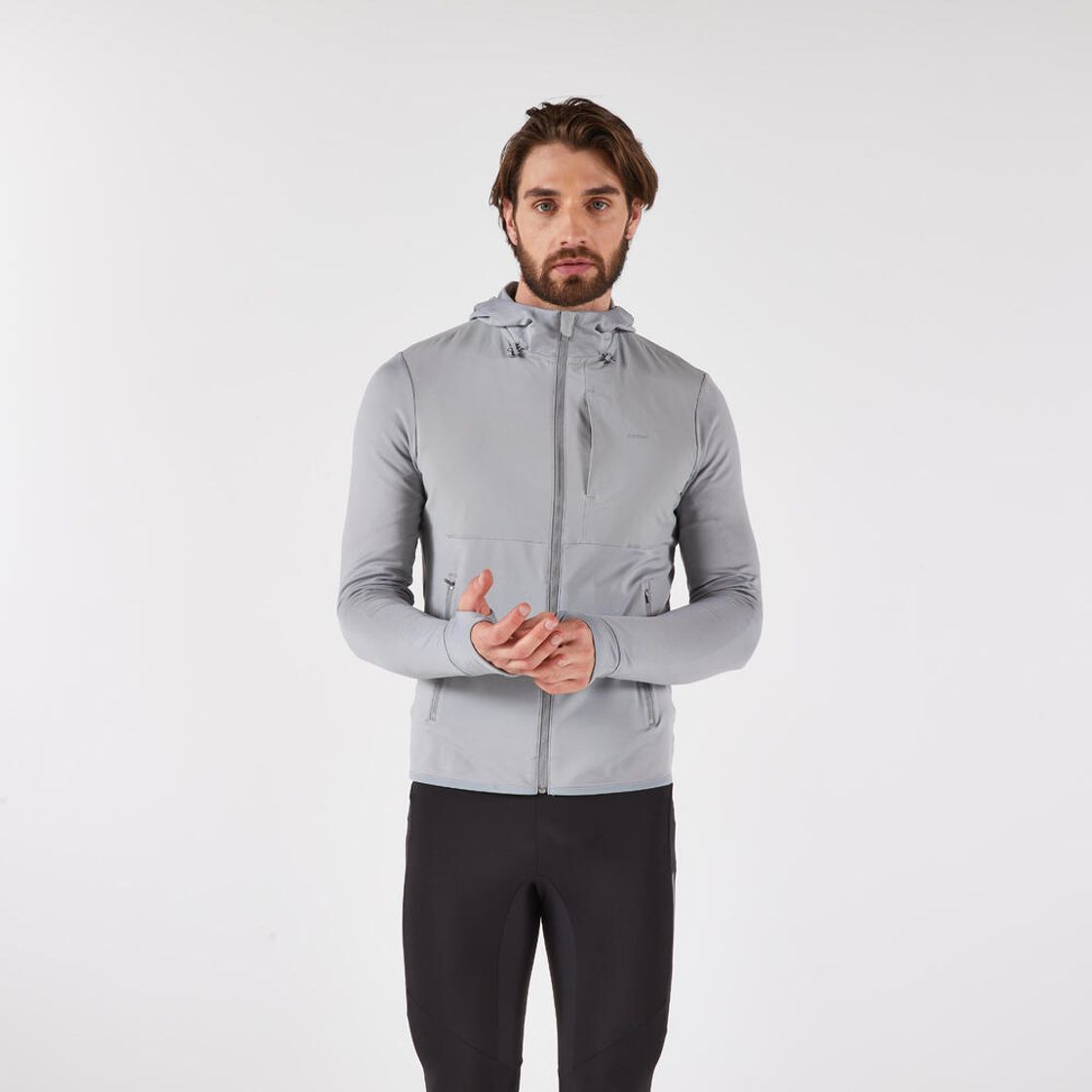 데카트론 남성 러닝 재킷 런 웜 100 스틸 그레이(DECATHLON Men's Running Jacket Run Warm 100 Steel Grey) - 8