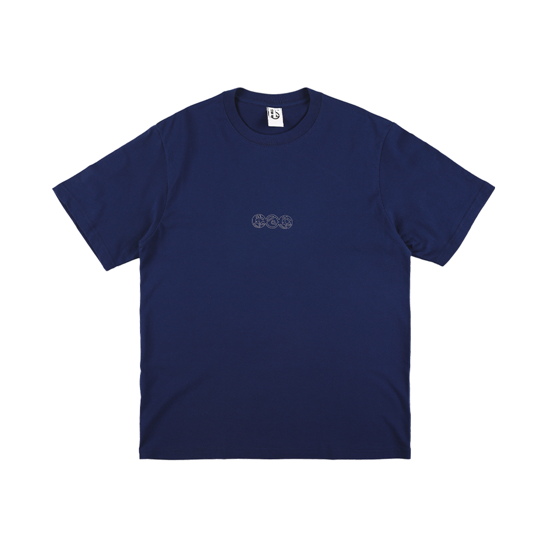 더왈드 스트럭트 슬로건 로고 코튼티 네이비(THE WARLD Struct Slogan Logo Cotton Tee Navy)