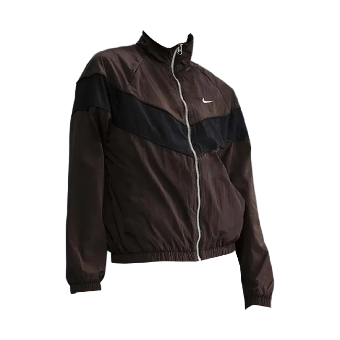 FV6305-220 (W) Nike Windrunner Loose UV Woven Full-Zip Jacket Velvet Brown Black White - Asia