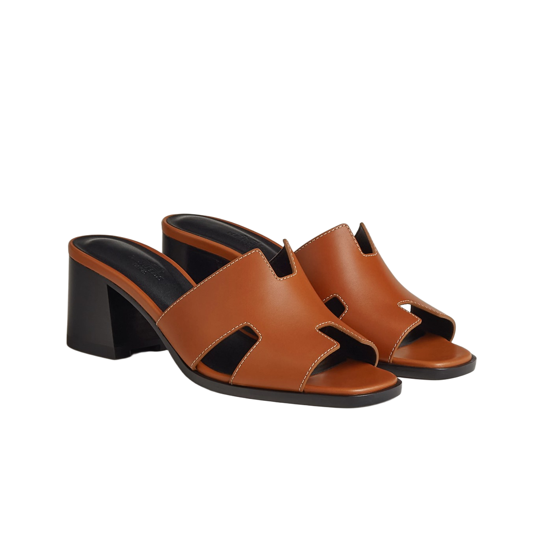 (W) 에르메스 헬리아 60 샌들 헤리티지 카프스킨 & 나뛰렐((W) Hermes Helia 60 Sandal Heritage Calfskin & Naturel) - 2