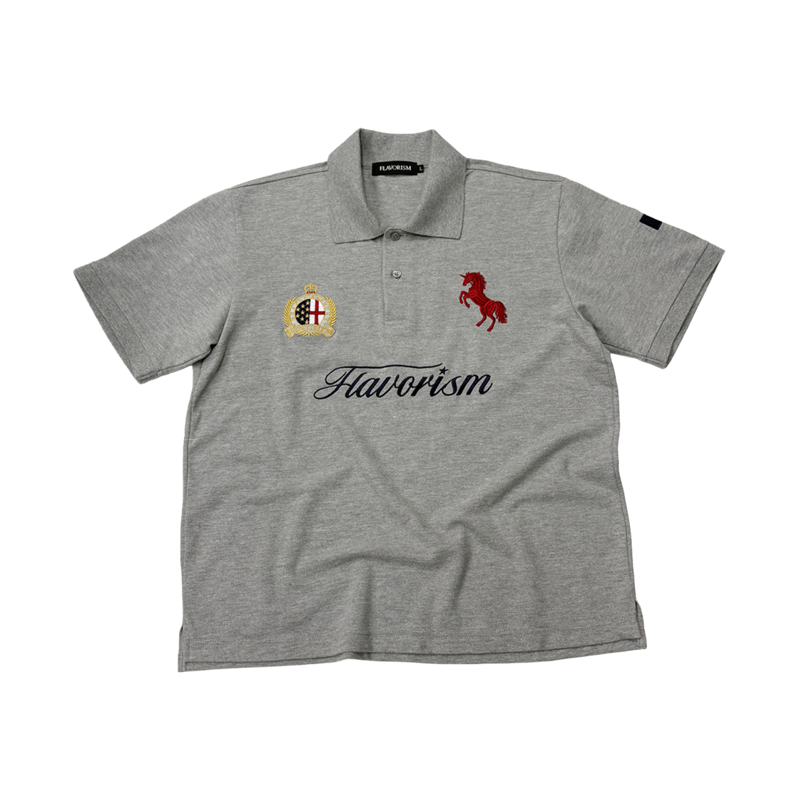 [KREAM 단독] 플레이버리즘 레드 홀스 피케 셔츠 멜란지([KREAM 단독] Flavorism Red Horse Pique Shirt Melange)