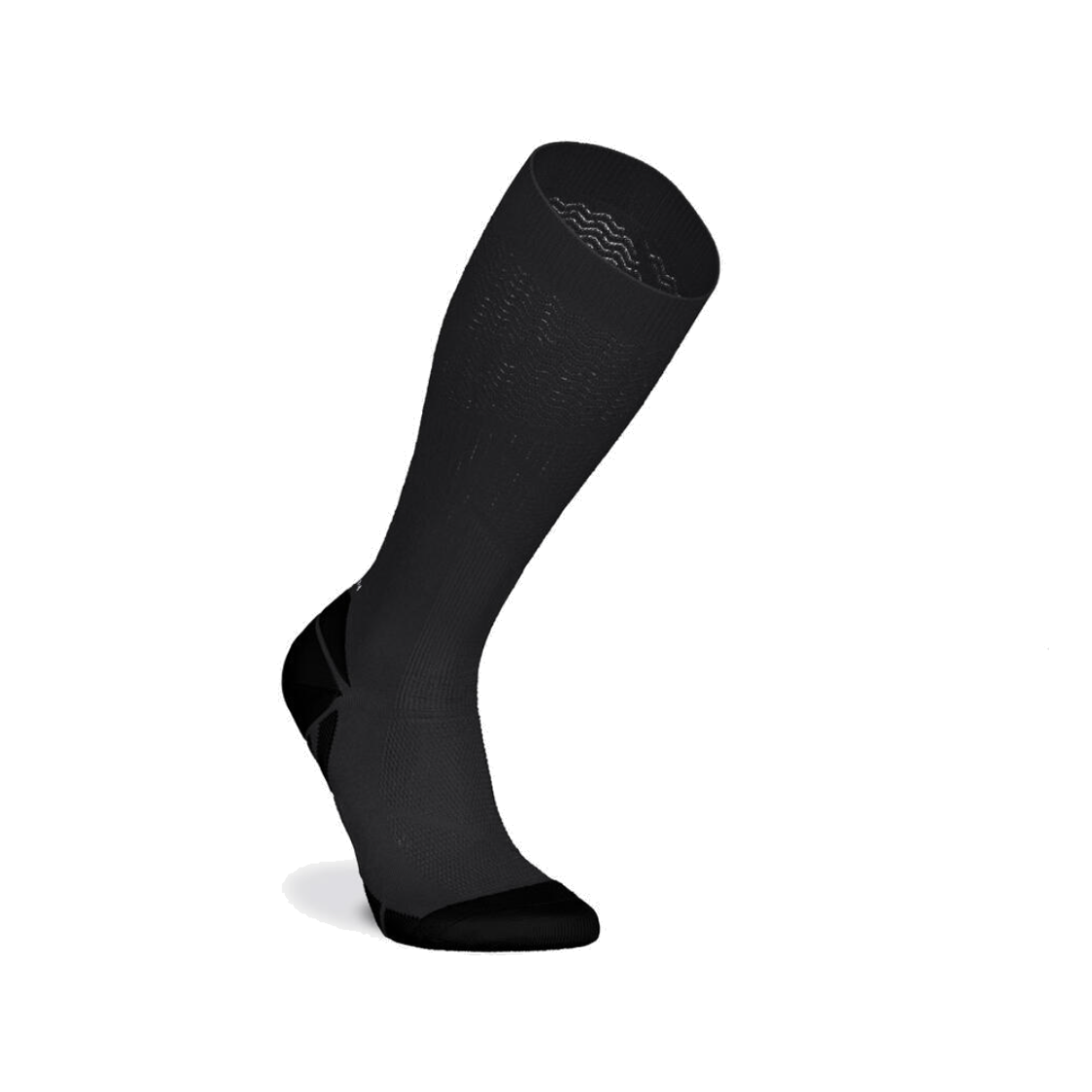 데카트론 러닝 카프 컴프레션 양말 1켤레 900 스모크 블랙(DECATHLON Running Calf Compression Socks 1 Pair 900 Smoked Black) - 1
