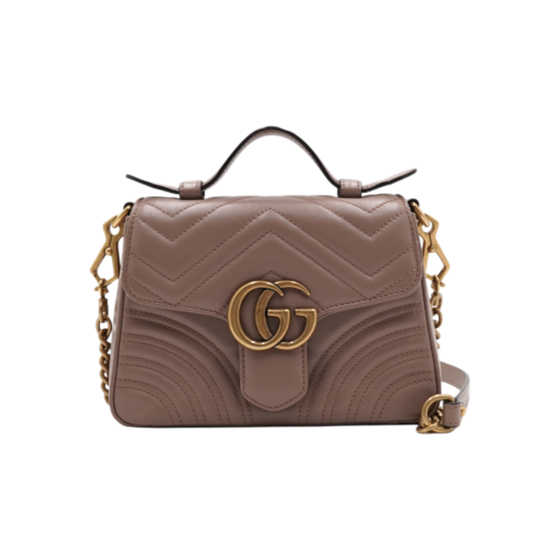 IT5C2MELETF9 Gucci 547260 GG Marmont Mini Top Handle Tote & Shoulder Bag