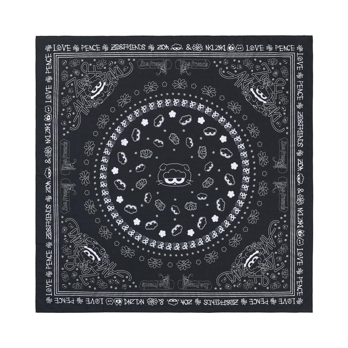 조앤프렌즈 스카프 블랙(Zo&Friends Scarf Black)