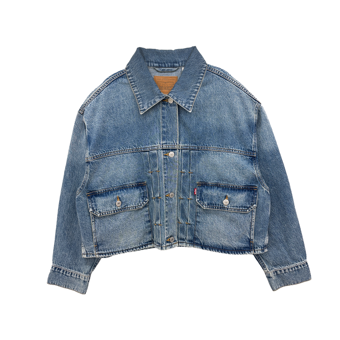 리바이스 TYPE II 크롭 트러커 미디엄 인디고(Levi's TYPE II Crop Trucker Midium Indigo)