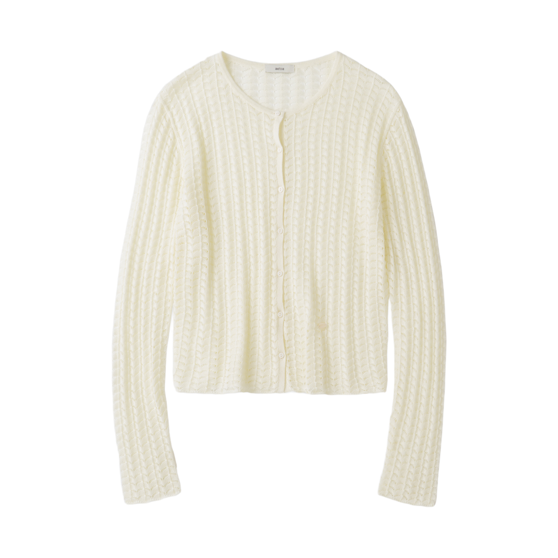에토아 포인텔 썸머 가디건 아이보리(aetoa Pointelle Summer Cardigan Ivory)