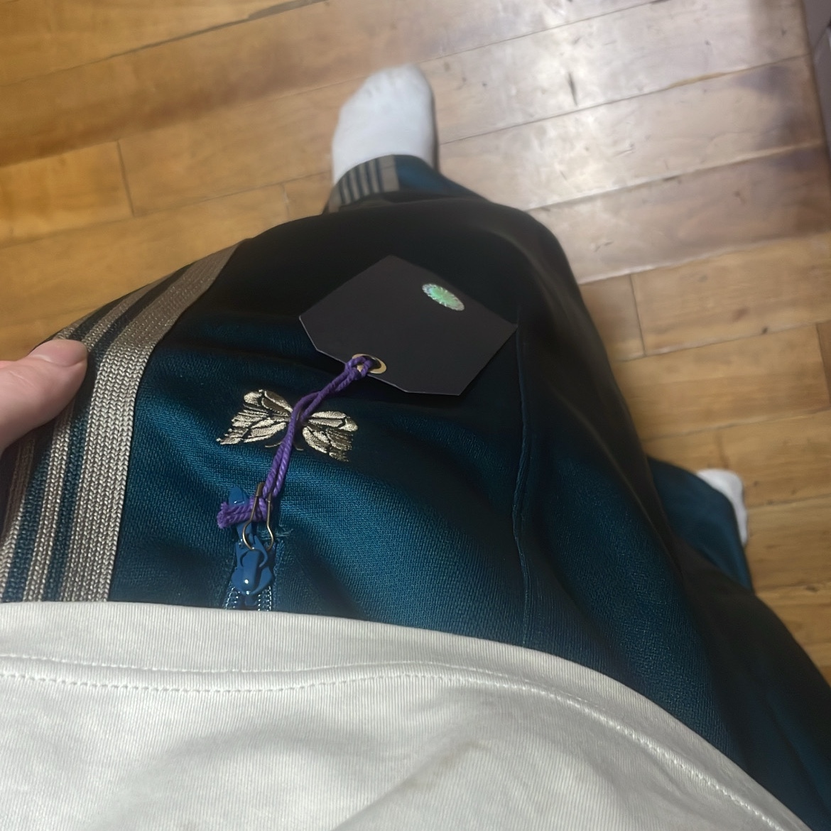 Needles H.D. Track Pant Poly Smooth Green 착용 스타일