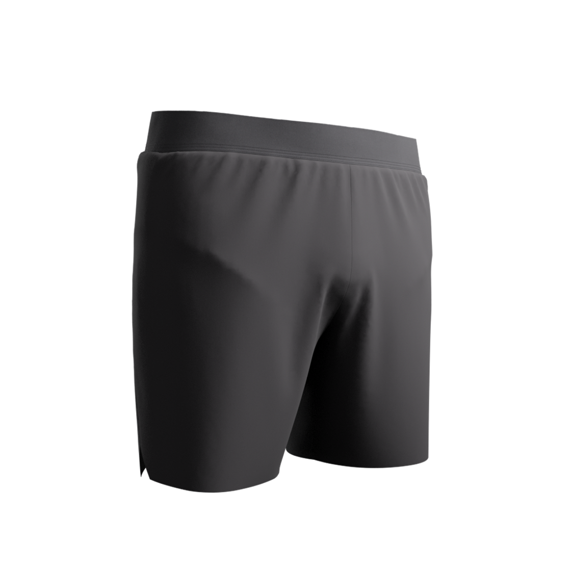 데카트론 남성 6인치 러닝 쇼츠 컴포트 500(브리프 내장) 스모크 블랙(DECATHLON Men's 6" Running Shorts Comfort 500 (Built-in Briefs) Smoke Black)