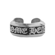 Hansroom Chrome Hearts Scroll Label Ring SM