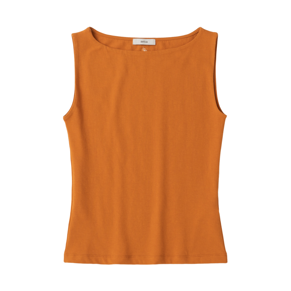 에토아 보트넥 슬리브리스 탑 오렌지(aetoa Boat-Neck Sleeveless Top Orange)
