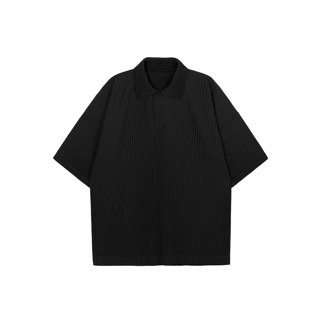 티엔지티 요요기 플리츠 폴로 티셔츠 블랙(TNGT Yoyogi Pleats Polo Black) - 1