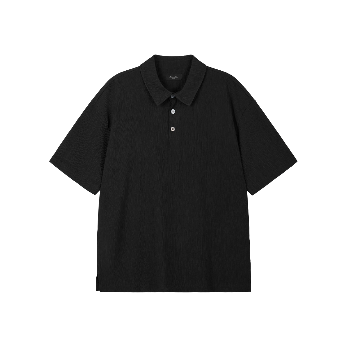 티엔지티 키노시타 시어서커 폴로 티셔츠 블랙(TNGT Kinoshita Seersucker Polo Black) - 1