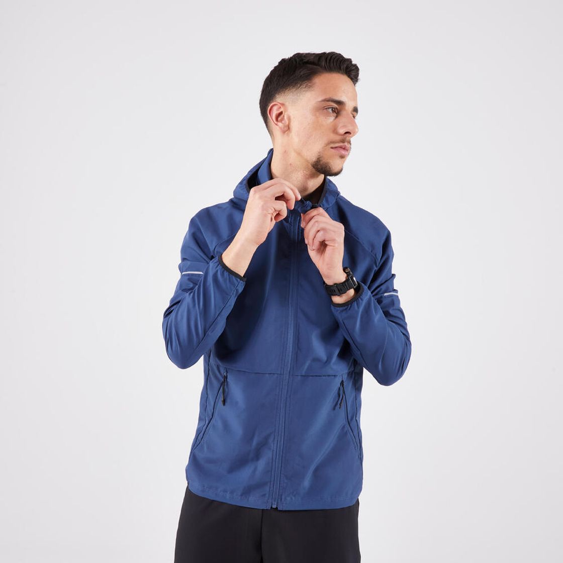 데카트론 남성 러닝 윈드 재킷 런 100 어비스 블루(DECATHLON Men's Running Wind Jacket Run 100 Abyss Blue) - 4