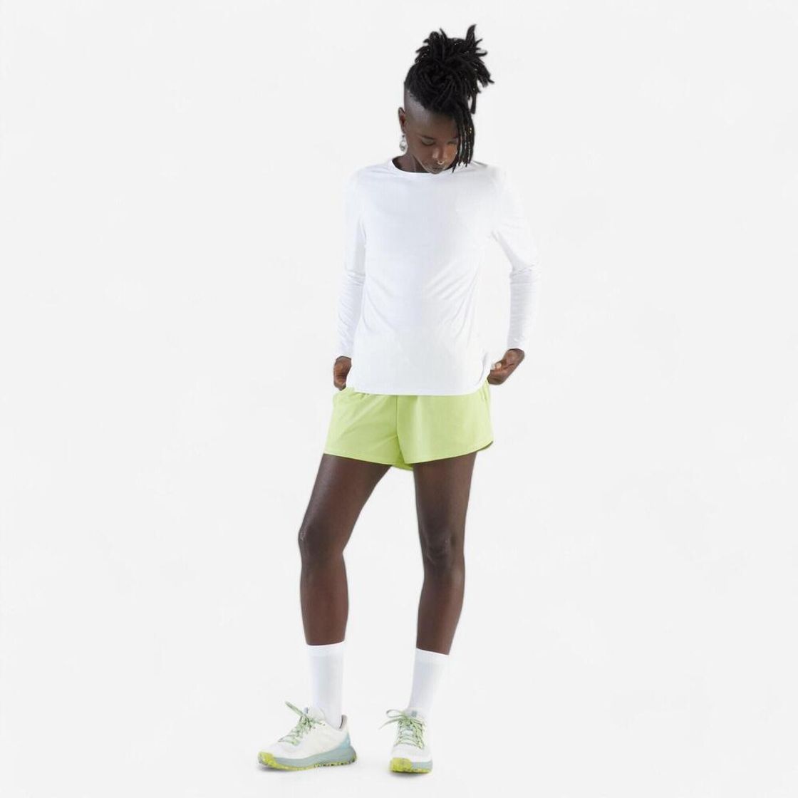 데카트론 여성 러닝 긴팔 티 런 선 프로텍트 100 울트라 화이트(DECATHLON Women's Running Long-Sleeved T-Shirt Run Sun Protect 100 Ultra White) - 5
