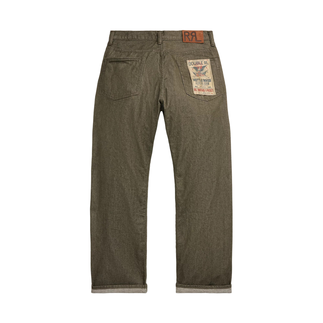 더블알엘 빈티지 5 포켓 올리브 셀비지 진 올리브 린스(Double RL Vintage 5 Pocket Olive Selvedge Jeans Olive Rinse) - 2