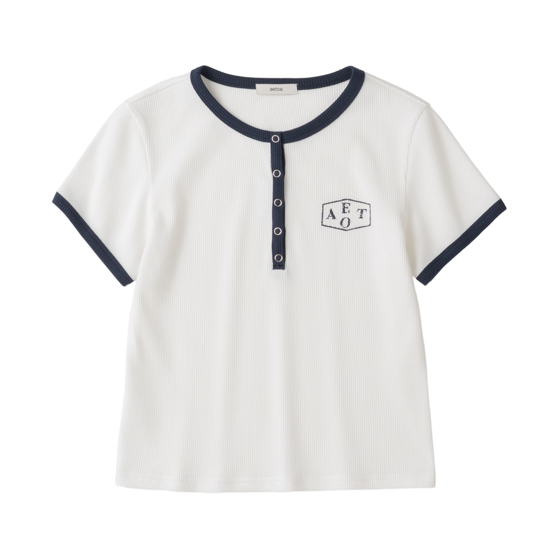 에토아 와플 링거 티셔츠 아이보리(aetoa Waffle Ringer T-Shirt Ivory)
