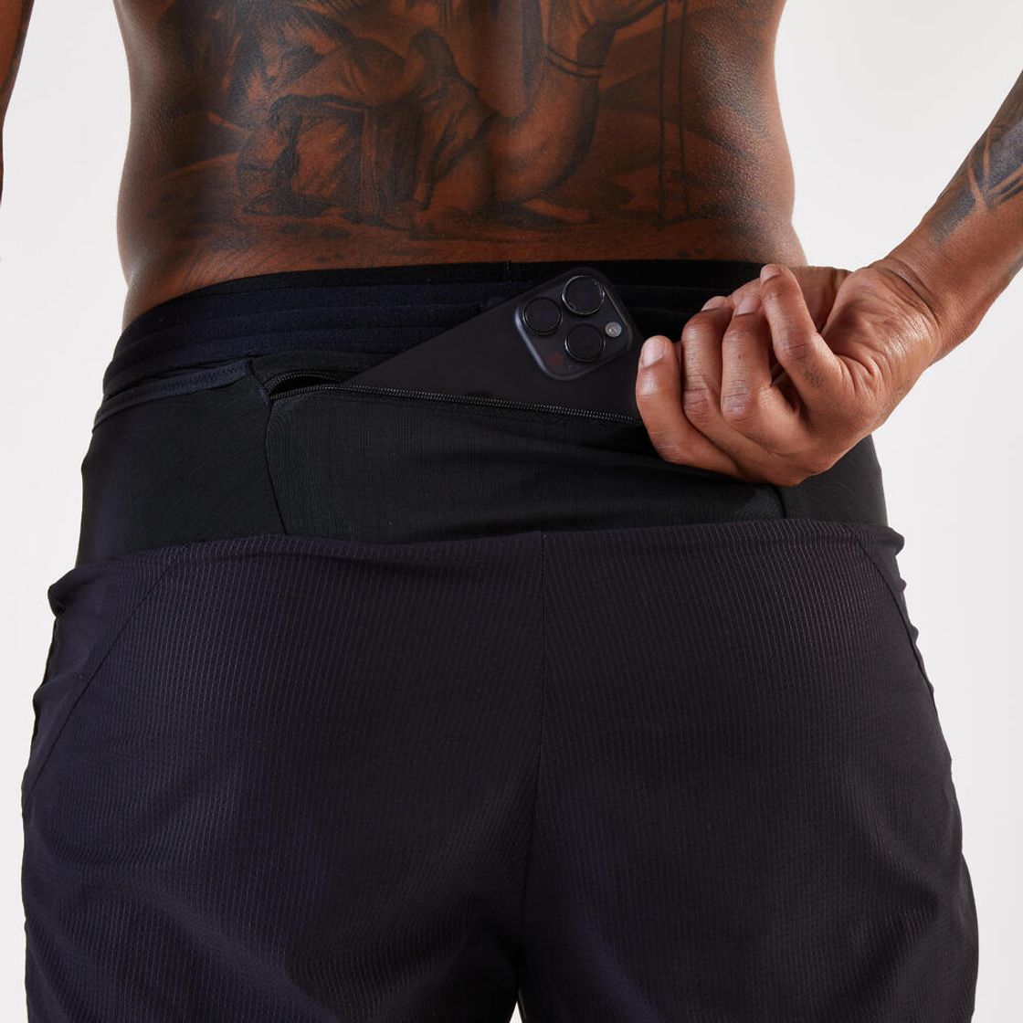 데카트론 남성 9인치 트레일러닝 투인원 쇼츠 런 울트라 900 스모크 블랙(DECATHLON Men's 9" Trail Running 2-in-1 Shorts Run Ultra 900 Smoke Black) - 9