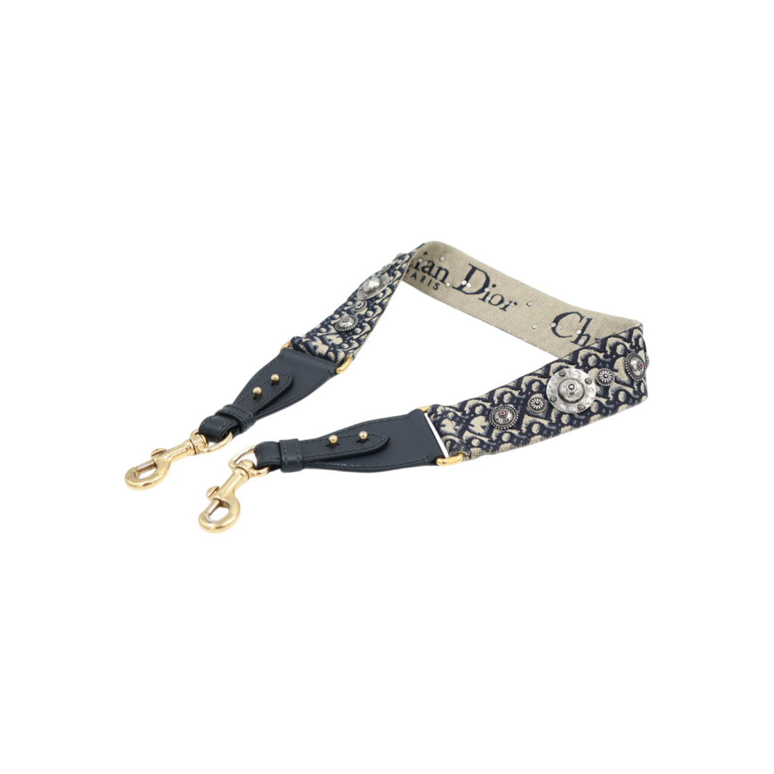 ITDAUSWSBGH3 Christian Dior Paris Embroidered Blue Ring Shoulder Strap S8554CTZQ_M928