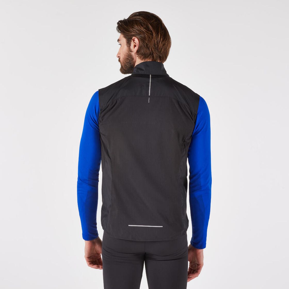 데카트론 남성 러닝 윈드 베스트 런 500 스모크 블랙(DECATHLON Men's Running Wind Vest Run 500 Smoke Black) - 2