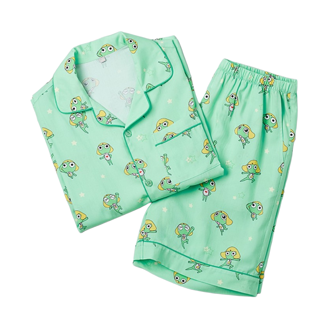 스파오 x 개구리 중사 케로로 숏슬리브 파자마 그린(Spao x Sergeant Keroro Short Sleeve Pajama Green) - 1