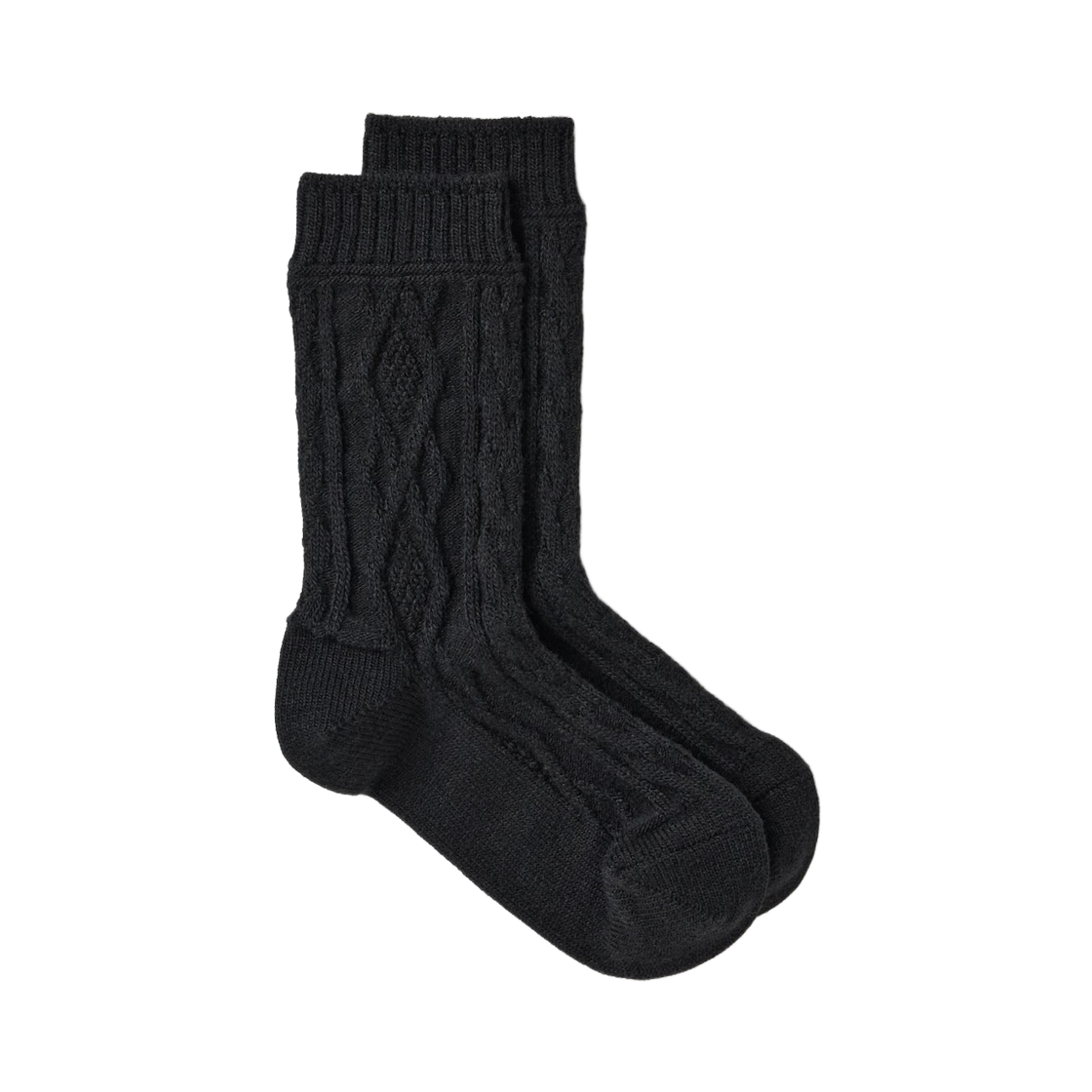 480721-09 (W) Uniqlo Cable Heattech Socks Black